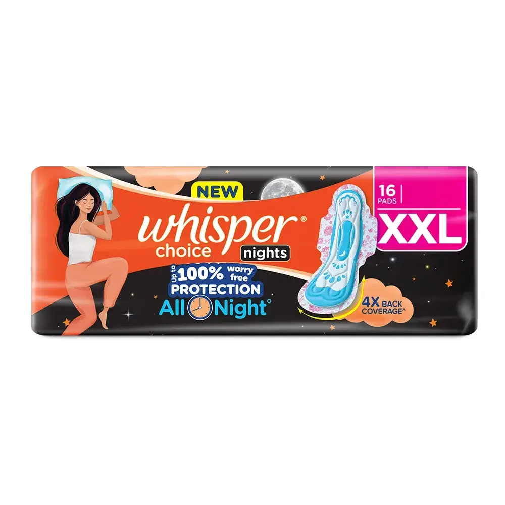 Whisper Choice Night Sanitary Pads XXL16