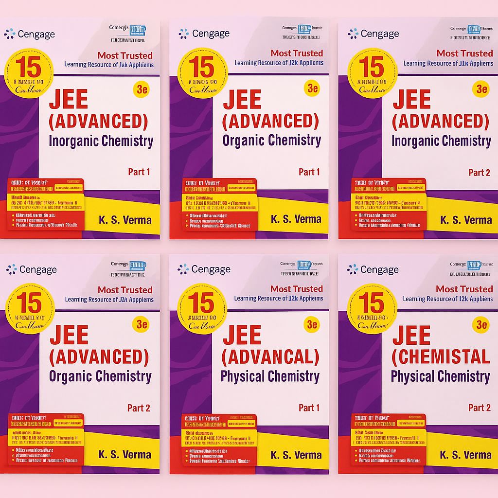 Cengage JEE Advance Chemistry Combo Set | Organic Chemistry 1&2 + Inorganic Chemistry 1&2 + Physical Chemistry 1&2 | Set of 6 Books 2025