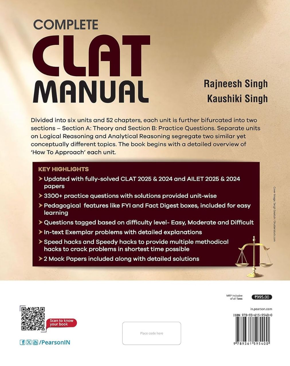 Complete CLAT Manual | Rajneesh Singh & Kaushik Singh | 9789361595400 view 5