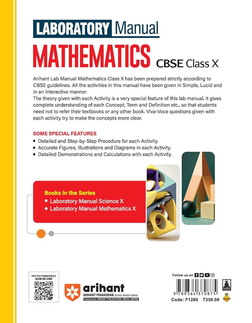 Arihant CBSE Class 10 Mathematics Lab Manual | 9789364370875 | F1260 view 4