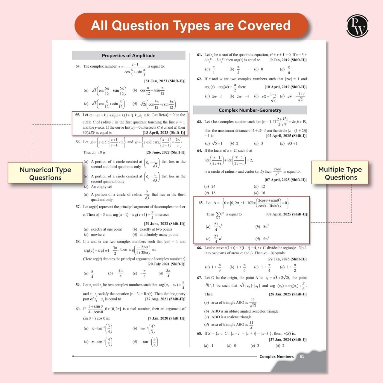 Physics Wallah PW JEE Main 7 Years (2019 - 2025) Mathematics Previous Years Solved Papers Chapterwise and Topicwise PYQs For JEE Main 2026 Exams | 9789368970132 view 5