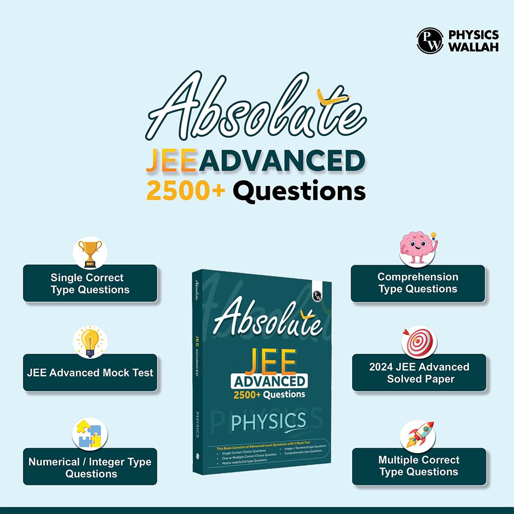 Physics Wallah PW Absolute JEE Advanced Physics 2500+ Questions For 2025 Exam | 9789368972525 view 2