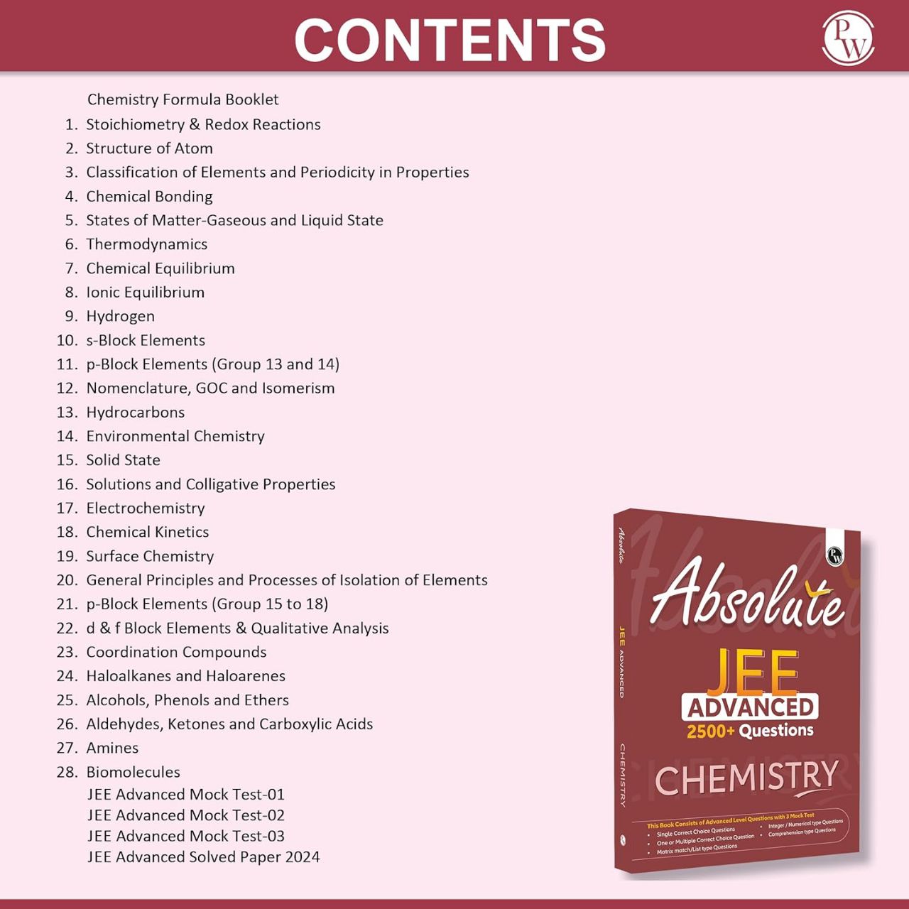 Physics Wallah PW Absolute JEE Advanced Chemistry 2500+ Questions For 2025 Exam | 9789368976554 view 3