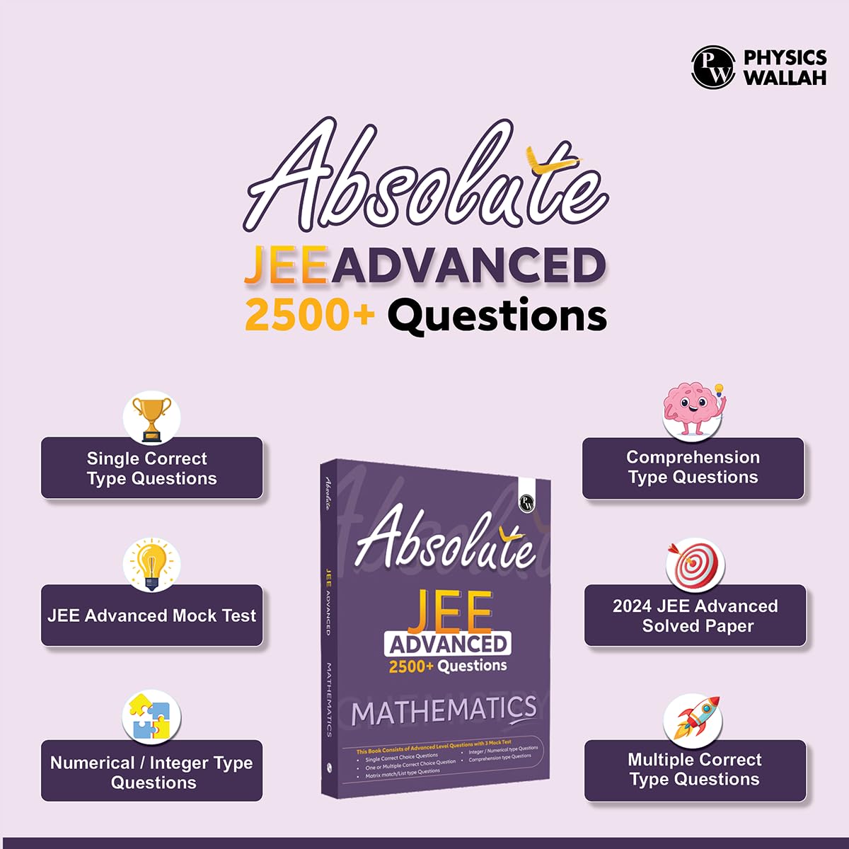 Physics Wallah PW Absolute JEE Advanced Mathematics 2500+ Questions For 2025 Exam | 9789368973454 view 2