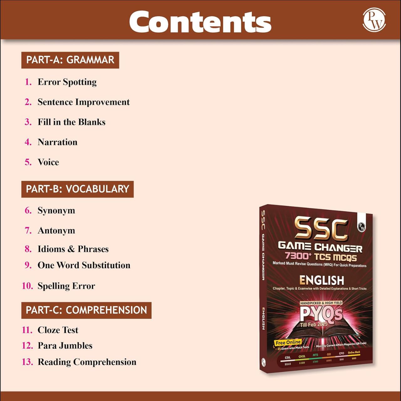 Physics Wallah PW SSC Game Changer English 7300+ TCS MCQ For 2025 SSC Exams | 9789368979661 view 3