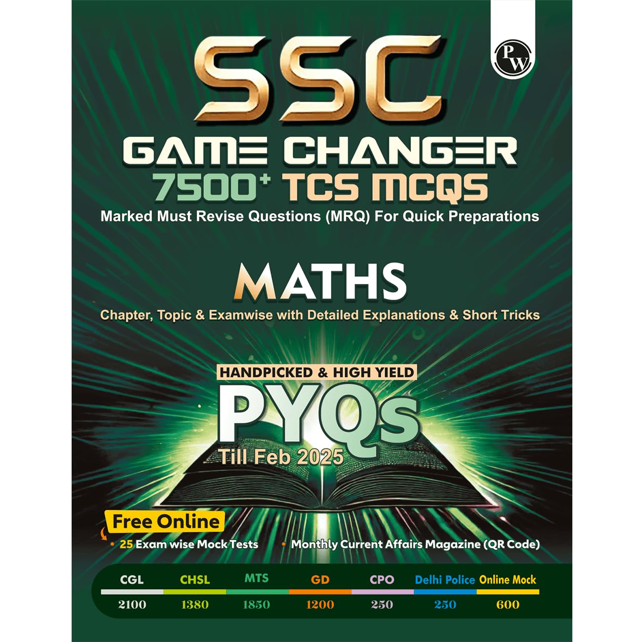 Physics Wallah PW SSC Game Changer Maths 7500+ TCS MCQ For 2025 SSC Exams | 9789368974406