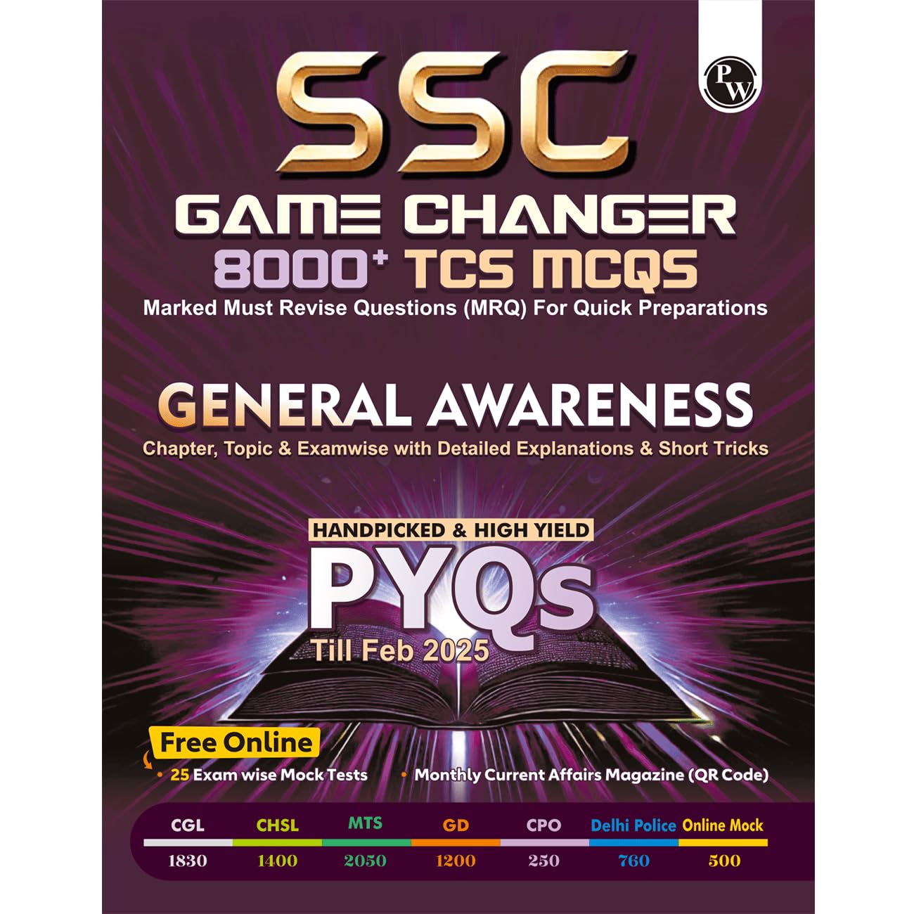 Physics Wallah PW SSC Game Changer General Awareness 8000+ TCS MCQ For 2025 SSC Exams | 9789368976431