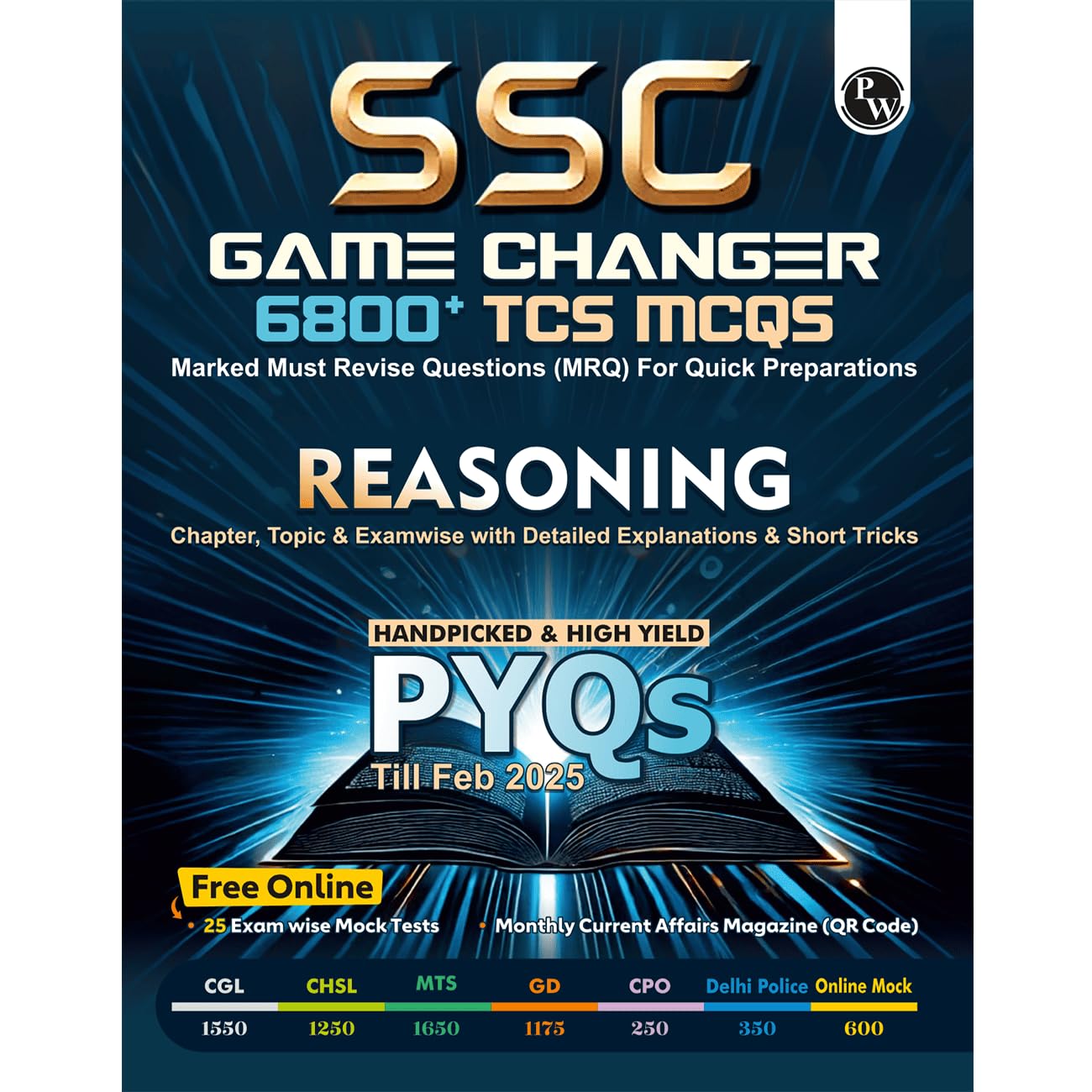 Physics Wallah PW SSC Game Changer Reasoning 6800+ TCS MCQ For 2025 SSC Exams | 9789368971986