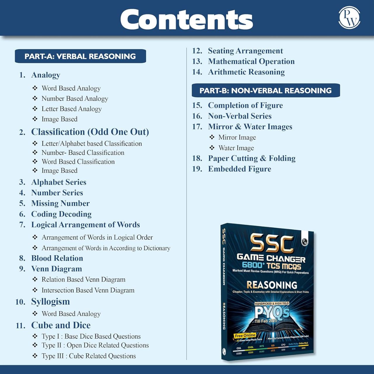 Physics Wallah PW SSC Game Changer Reasoning 6800+ TCS MCQ For 2025 SSC Exams | 9789368971986 view 3