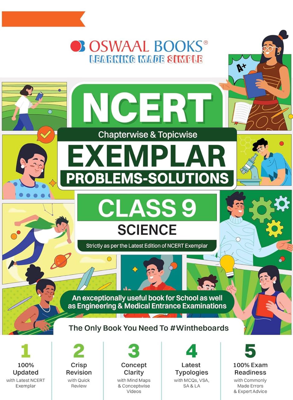 Oswaal CBSE 9 NCERT Exemplar (Problems - Solutions) Science Book | 9789359584959