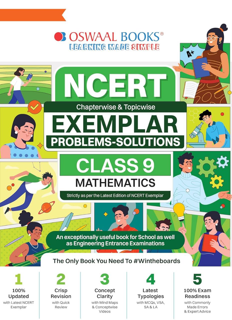 Oswaal CBSE 9 NCERT Exemplar (Problems - Solutions) Mathematics Book | 9789359589169