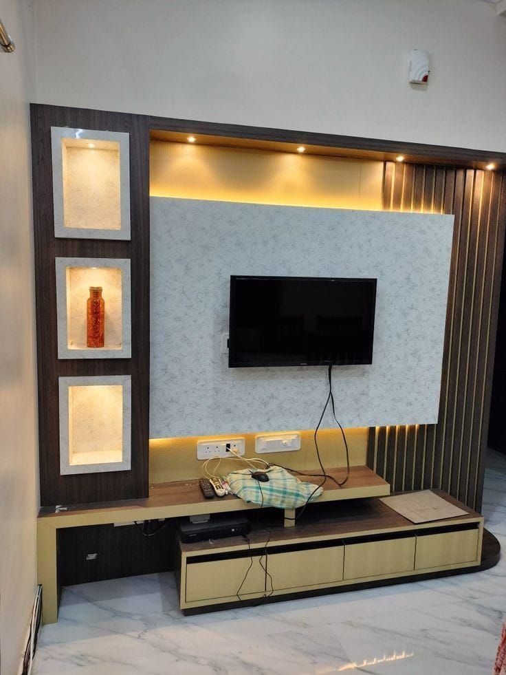Elegant White Entertainment Unit view 3