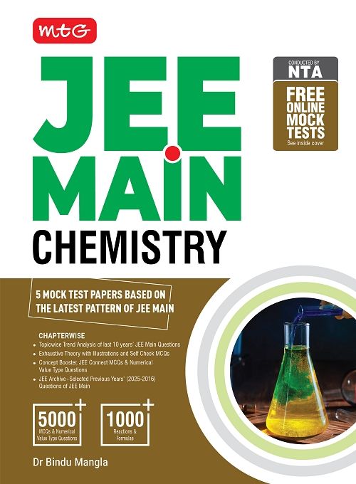 DR.BINDU MANGLA
MTG JEE Main Chemistry Guide Book For 2026 Exam | Chapterwise Theory with 10 Previous Year Solved Question Paper (PYQs), MCQs, Formulae & Free Online Mock Tests I 9789369576319