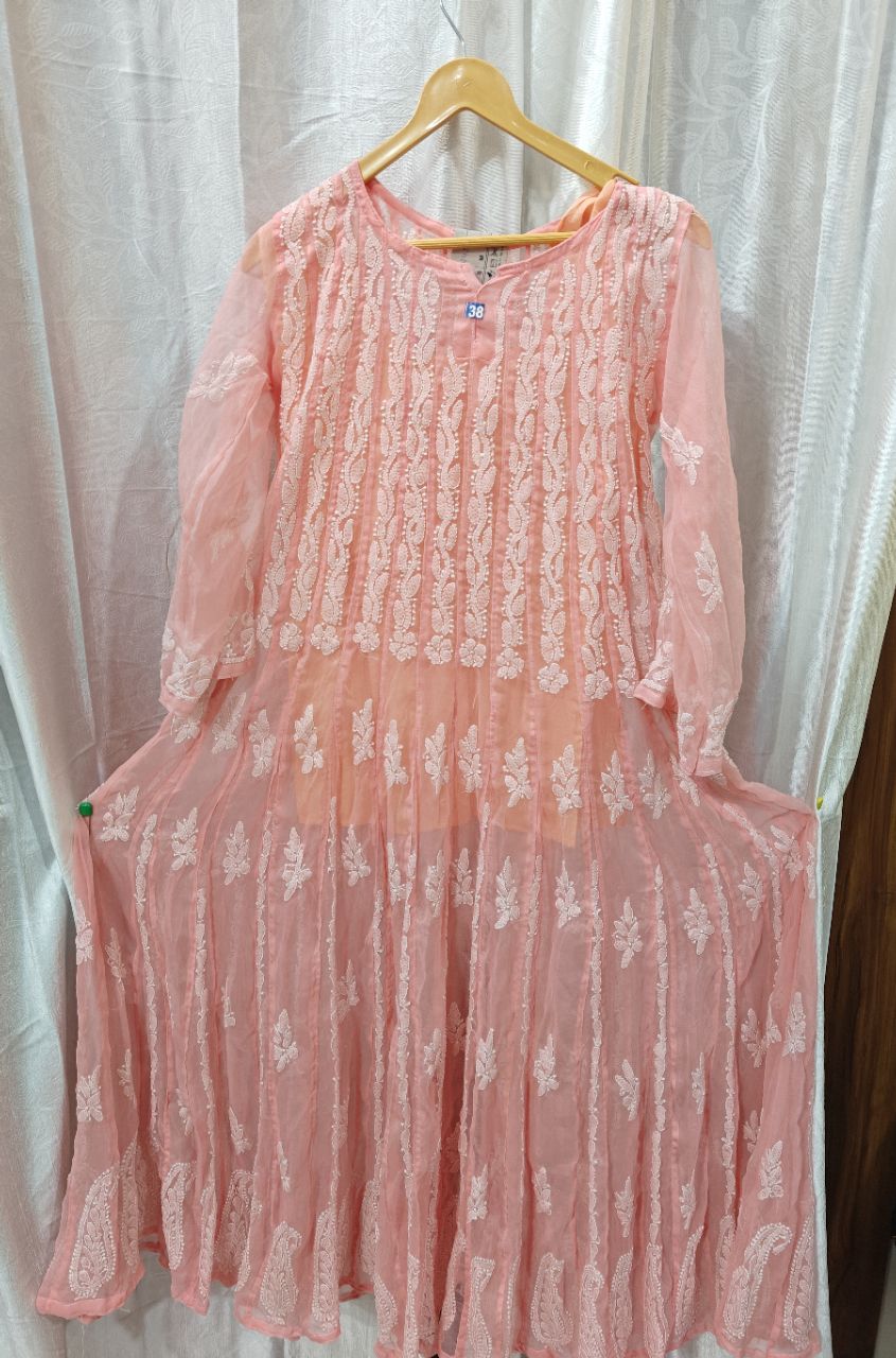 56 Kali Chiken Frock Suit Baby Pink view 2