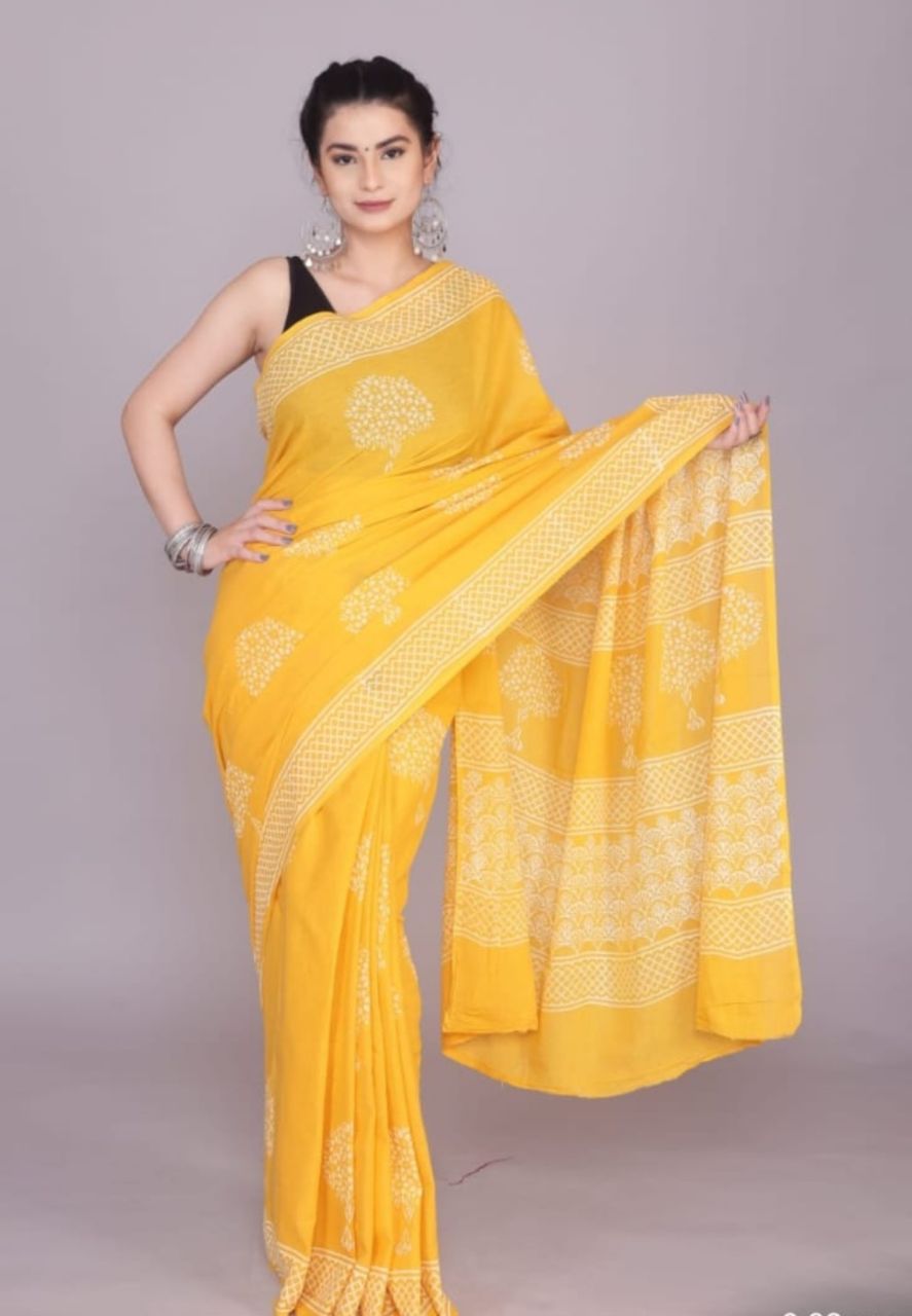Mulmul Cotton Saree New view 3