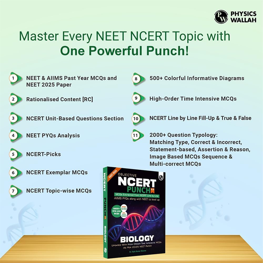 PW Objective NCERT Punch 4.0 Biology For NEET 2026 By Dr. Vipin Kumar Sharma | 9789368978121 view 5