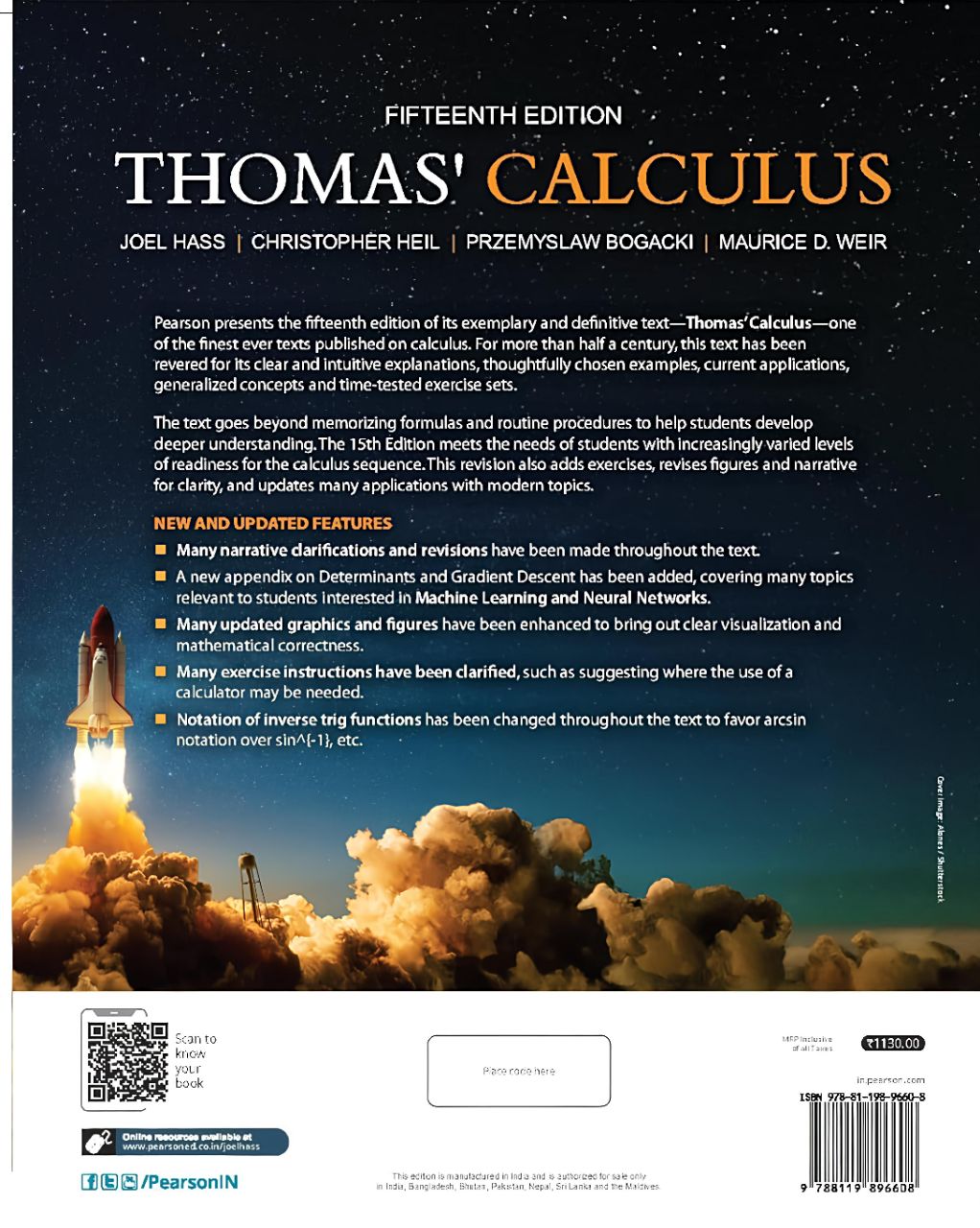 Pearson Thomas Calculus 15th Edition | 9788119896608 view 2