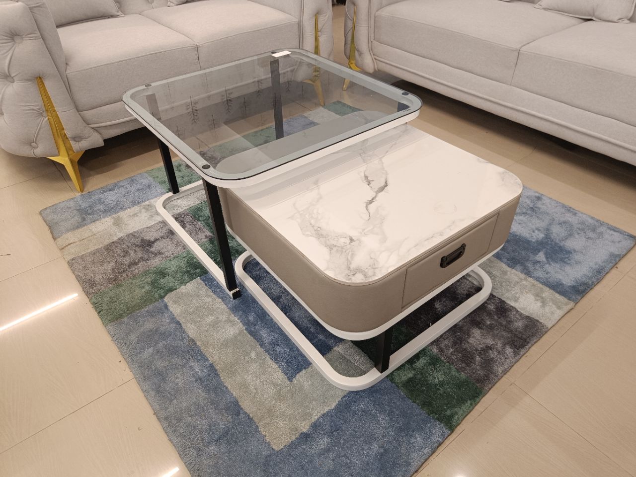 The Orion Modern Nesting Coffee Table Set with Storage view 3