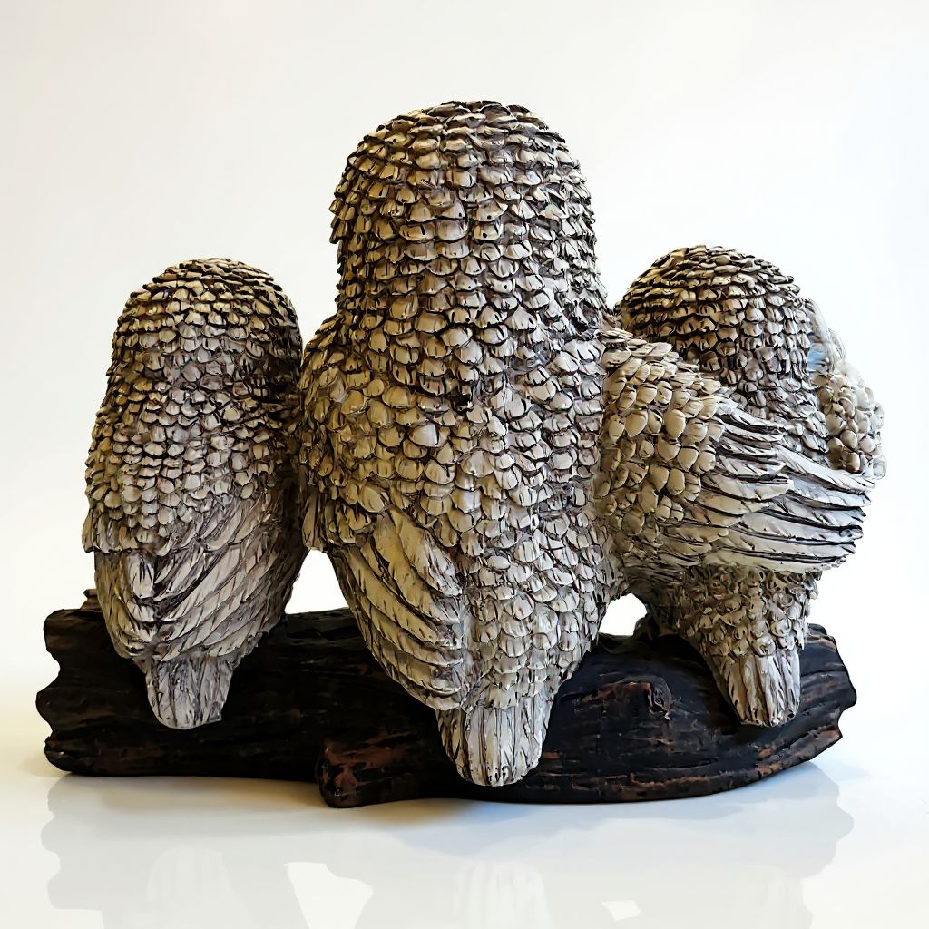 Owl Family 10/7" view 2
