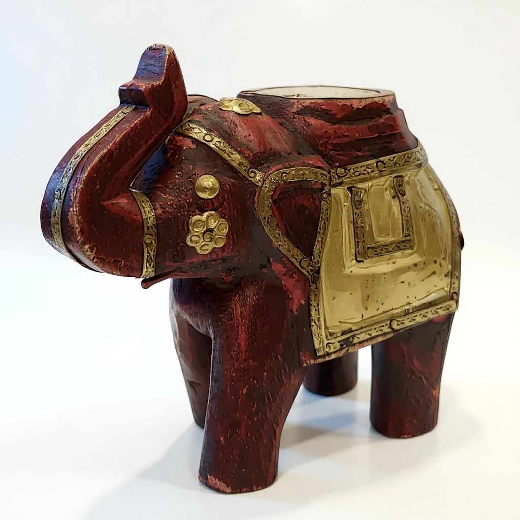 Decorative Elephant Wooden 5/5" view 2