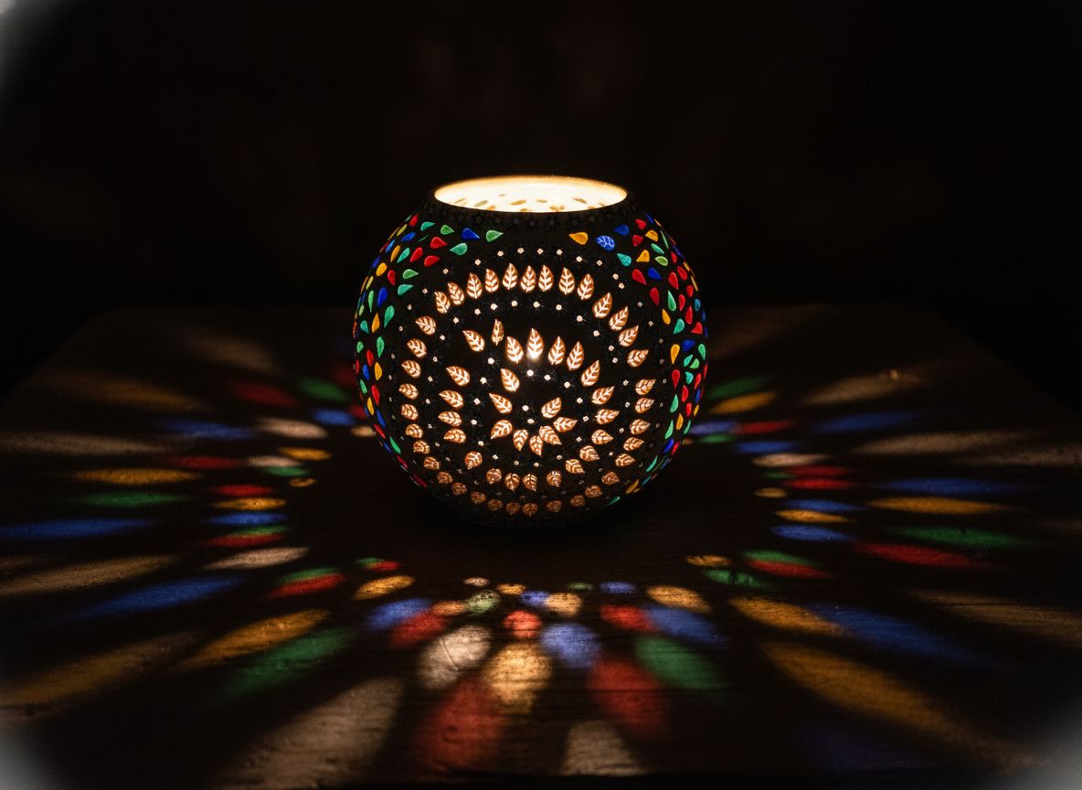 Decorative Mosaic Lamp 7/7" view 2