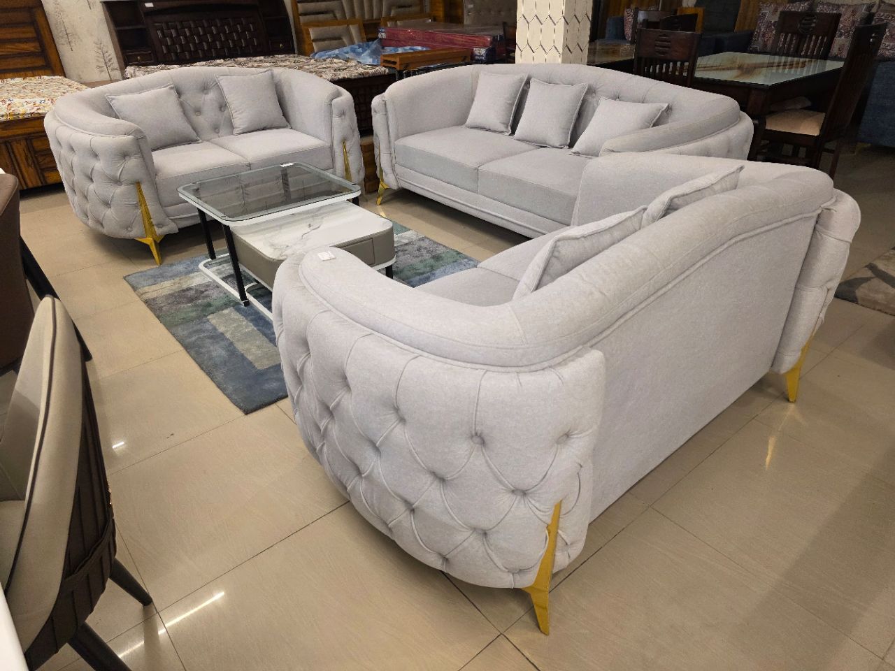 The "Opulence" Tufted Velvet Sofa view 2