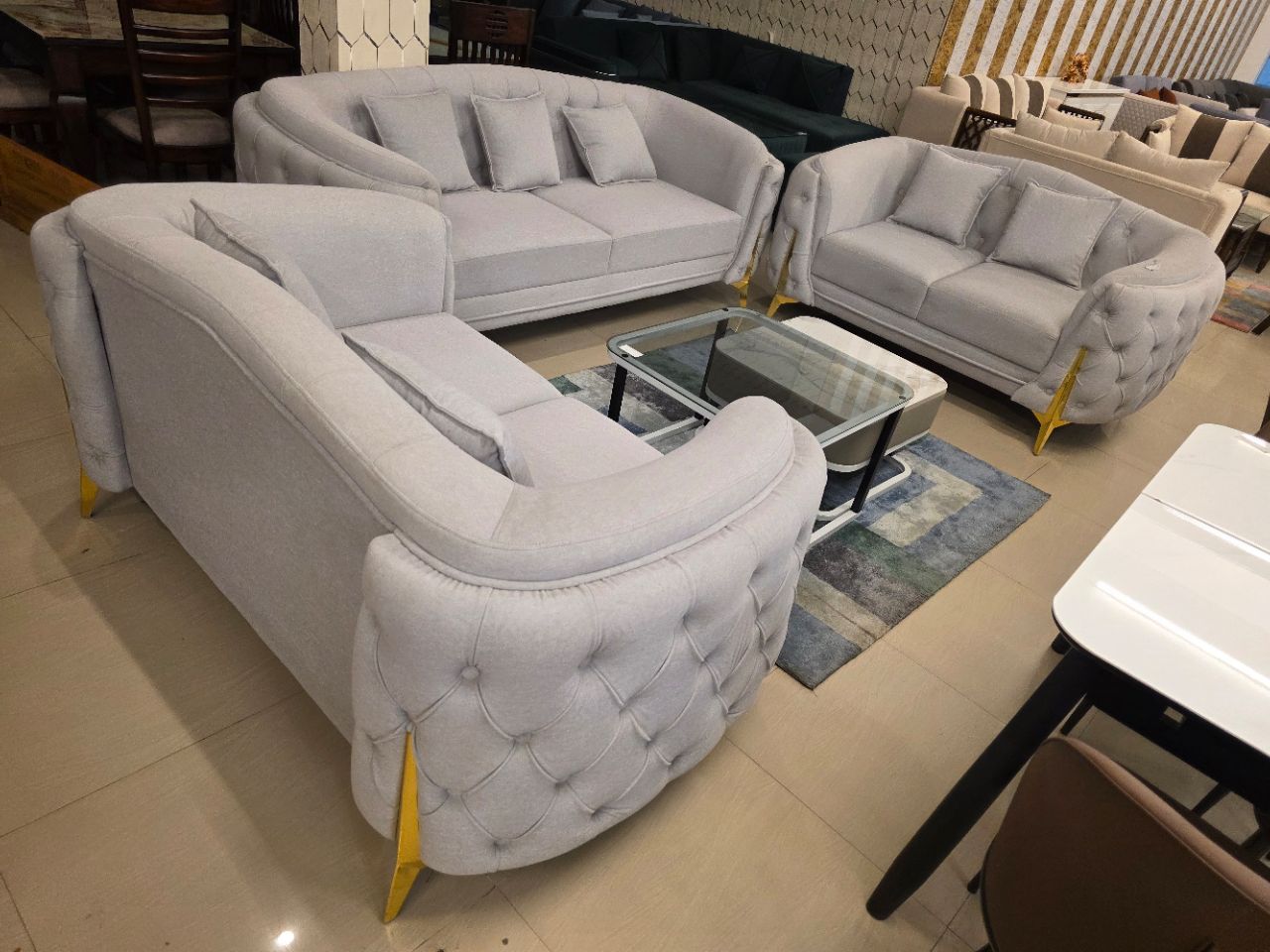 The "Opulence" Tufted Velvet Sofa view 3