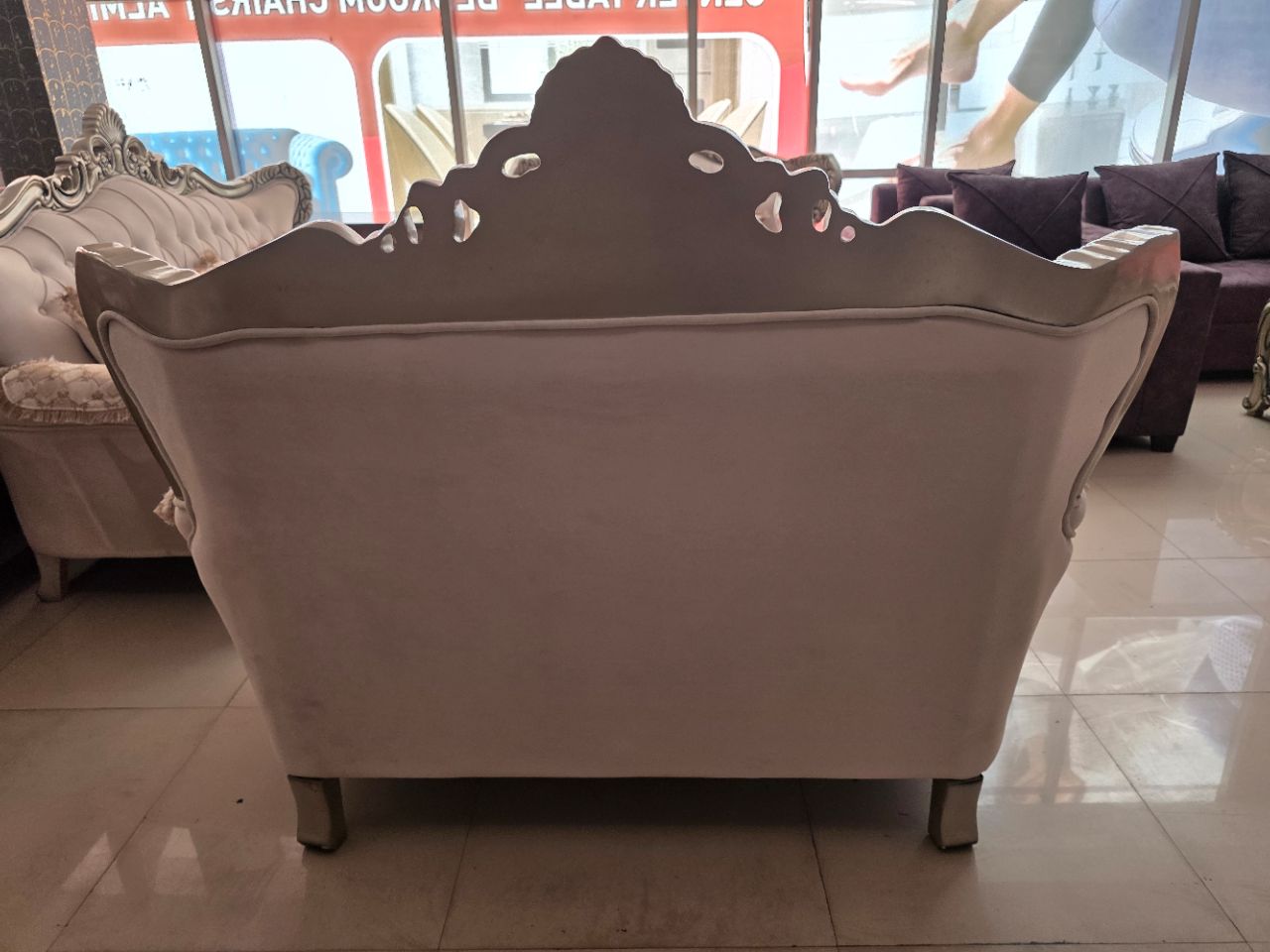 Silver Royal Sofa Set view 4