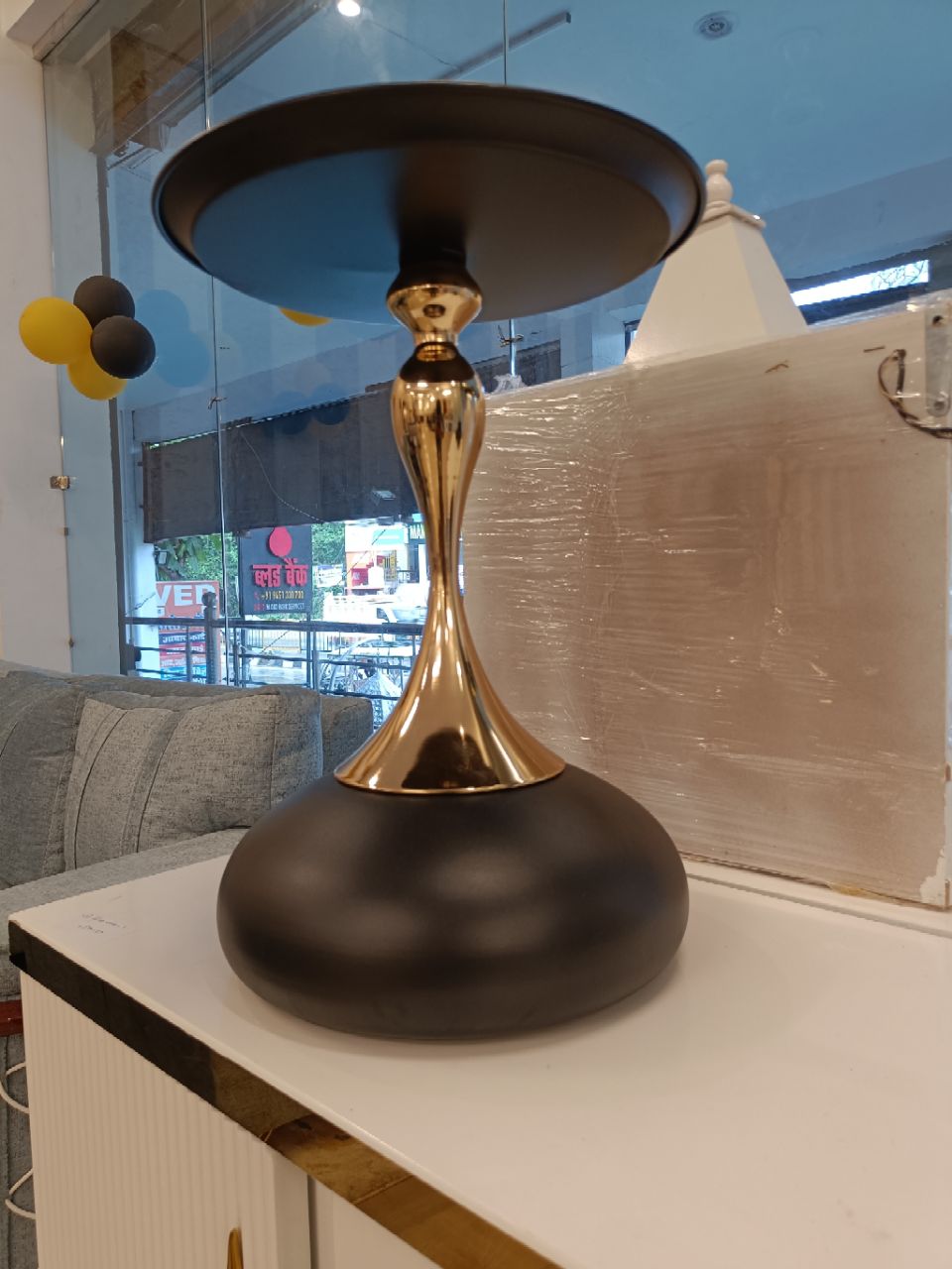 Modern Luxe Side Table (Black & Gold) view 3