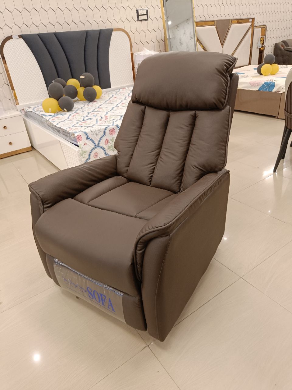 Premium Recliner Chair – Chocolate Brown view 3