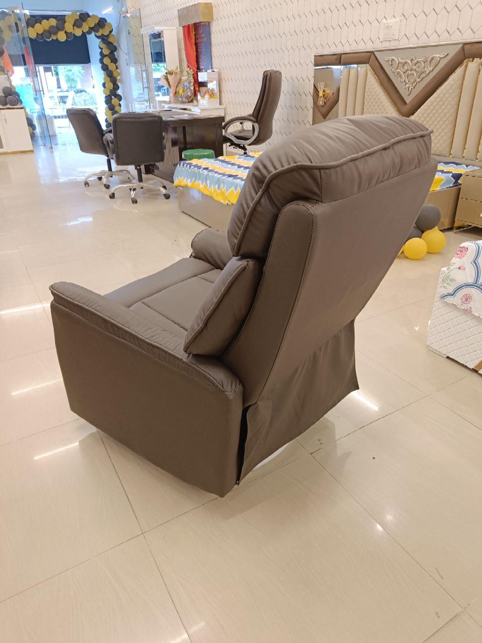 Premium Recliner Chair – Chocolate Brown view 4