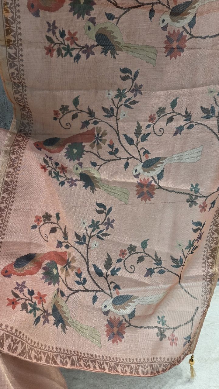 Handwoven Floral Embroidered Suit view 4