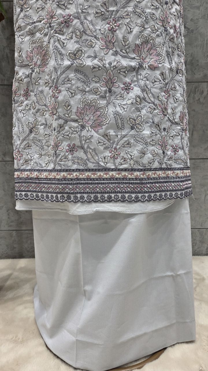 Embroidered Unstitched Suit view 4