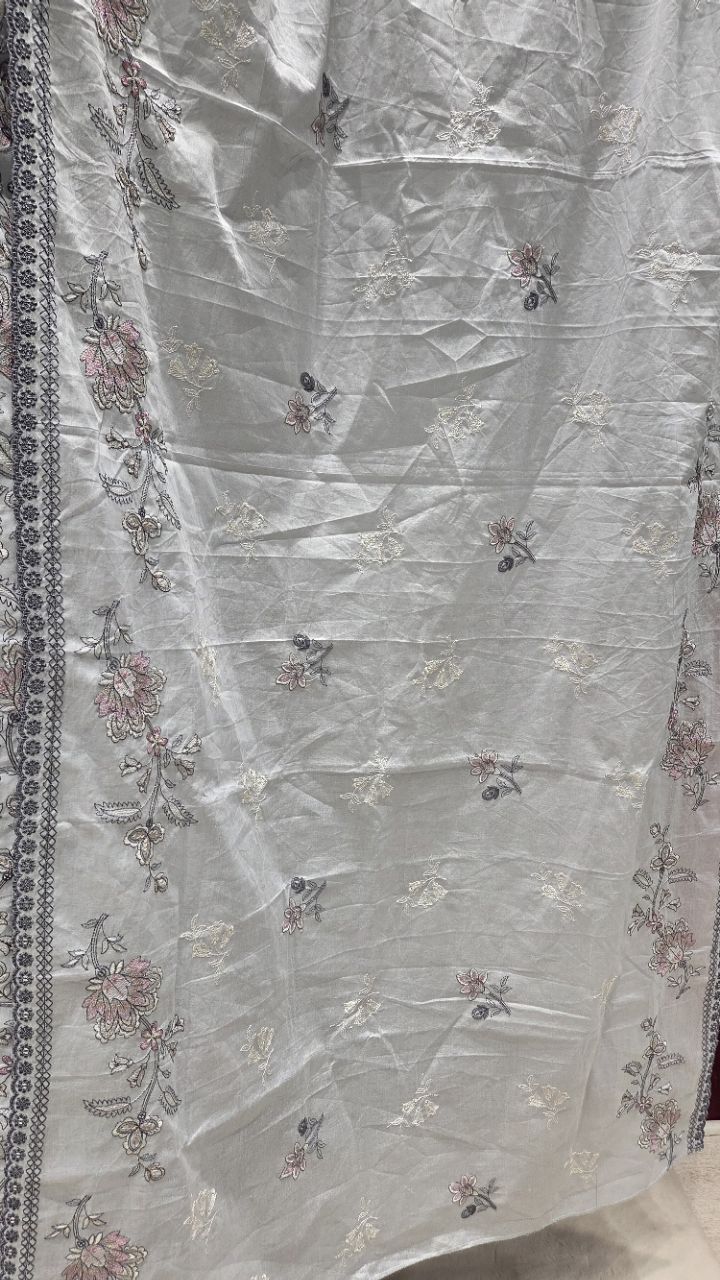 Embroidered Unstitched Suit view 3