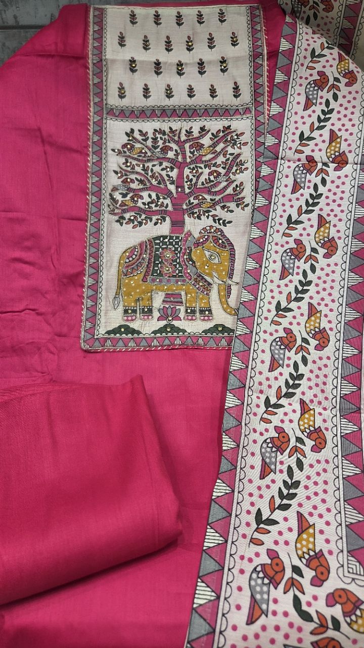 Traditional Ethnic Unstitched Suit view 3