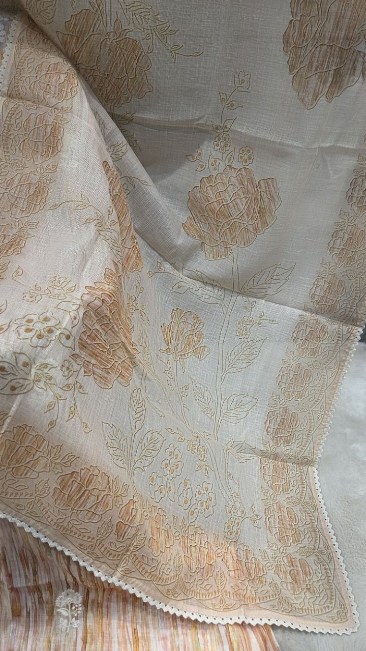 Elegant Chikankari Unstitched Suit view 4