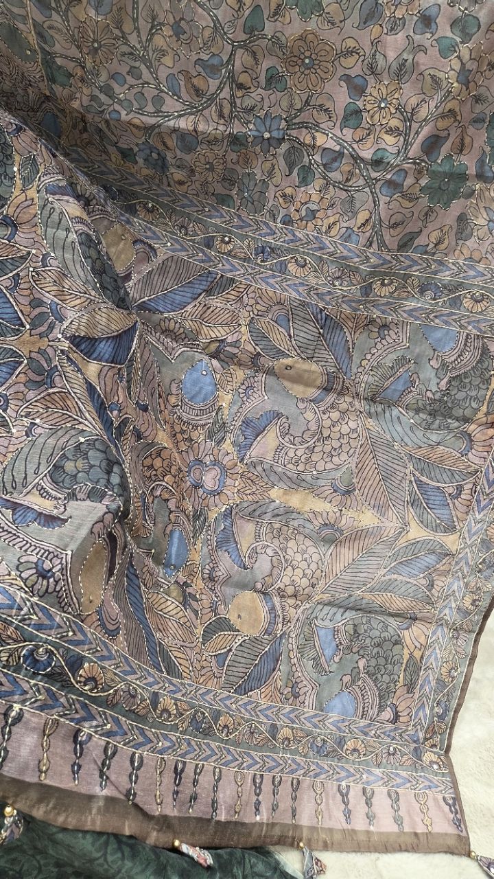 Elegant Handloom Unstitched Suit view 4