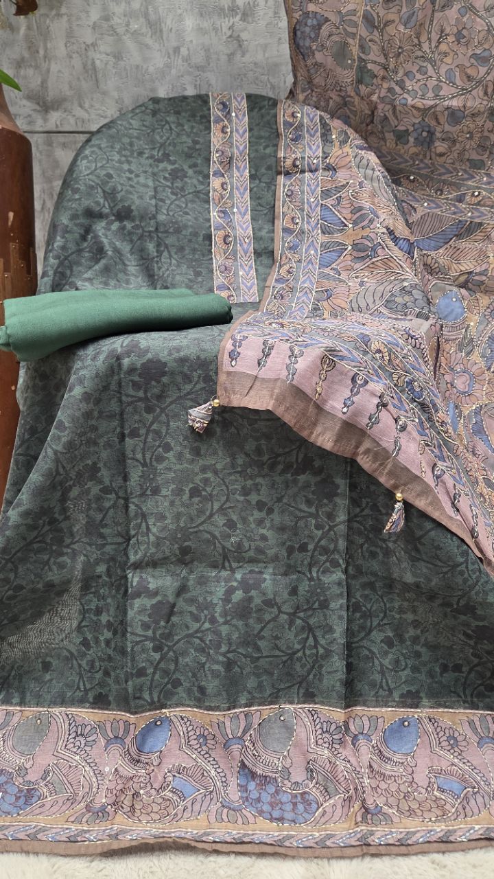 Elegant Handloom Unstitched Suit view 2