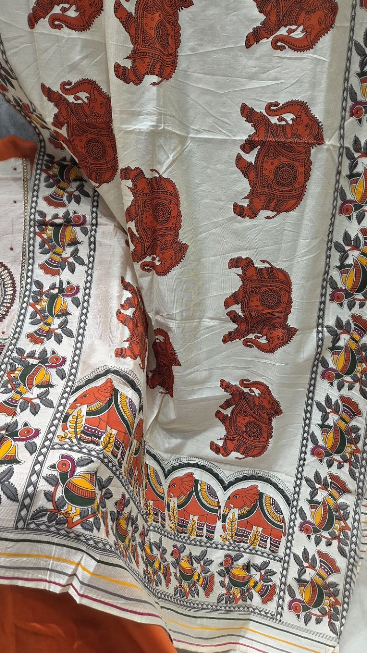 Madhubani Silk Suit view 4