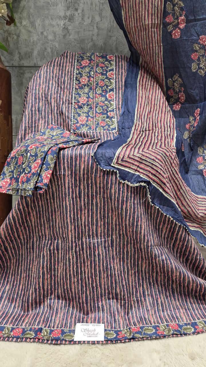 Floral Unstitched Suit Set view 2