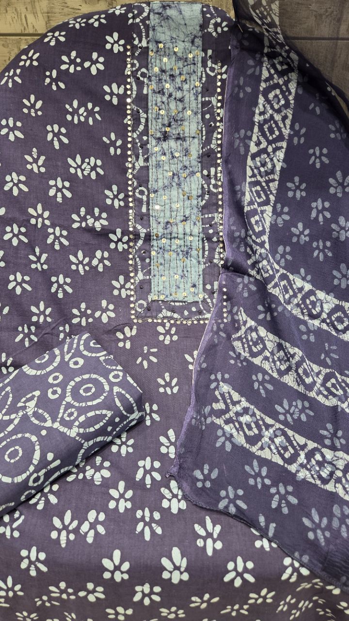 Chic Ethnic Unstitched Suit view 3