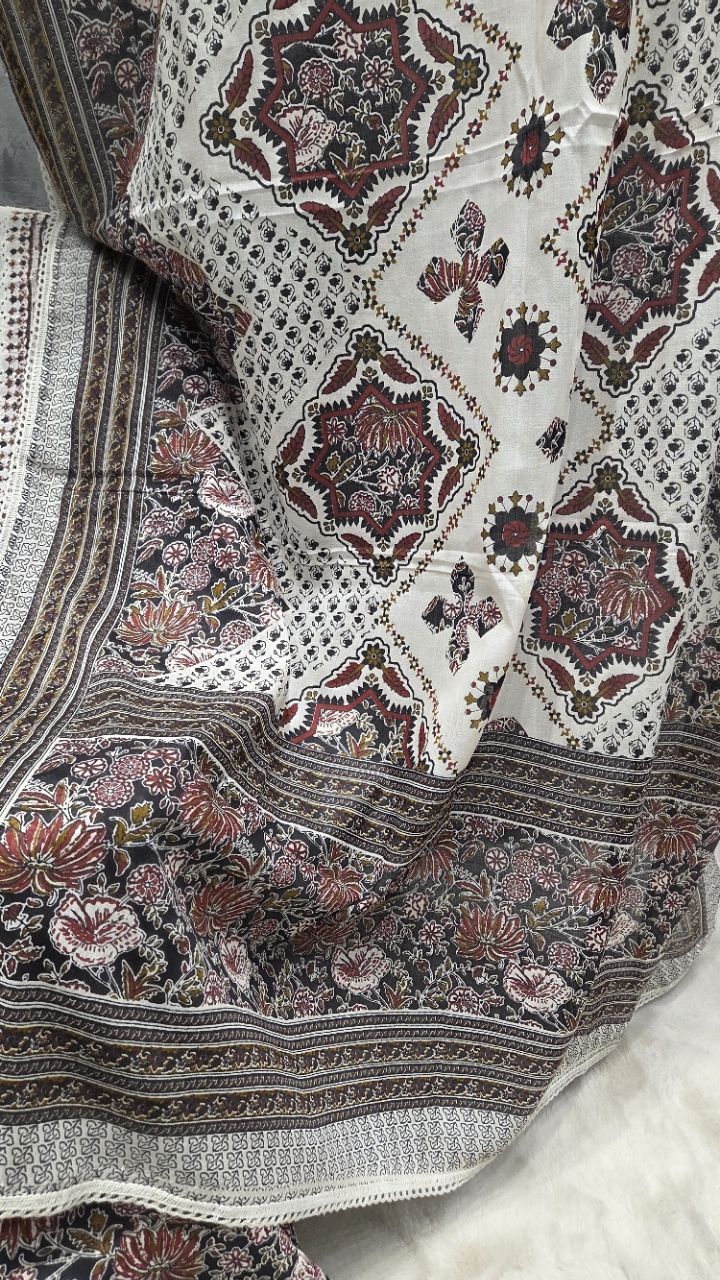 Handcrafted Ethnic Unstitched Suit view 4