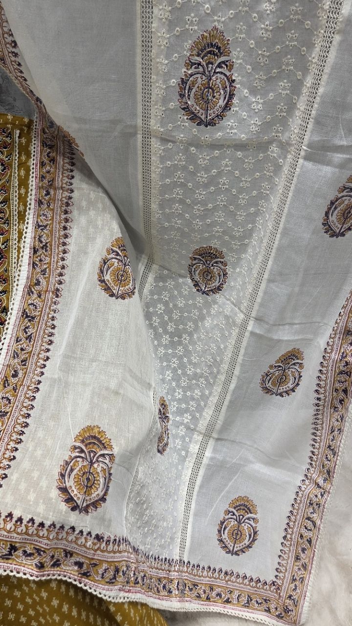 Ethnic Embroidered Unstitched Suit Set view 4