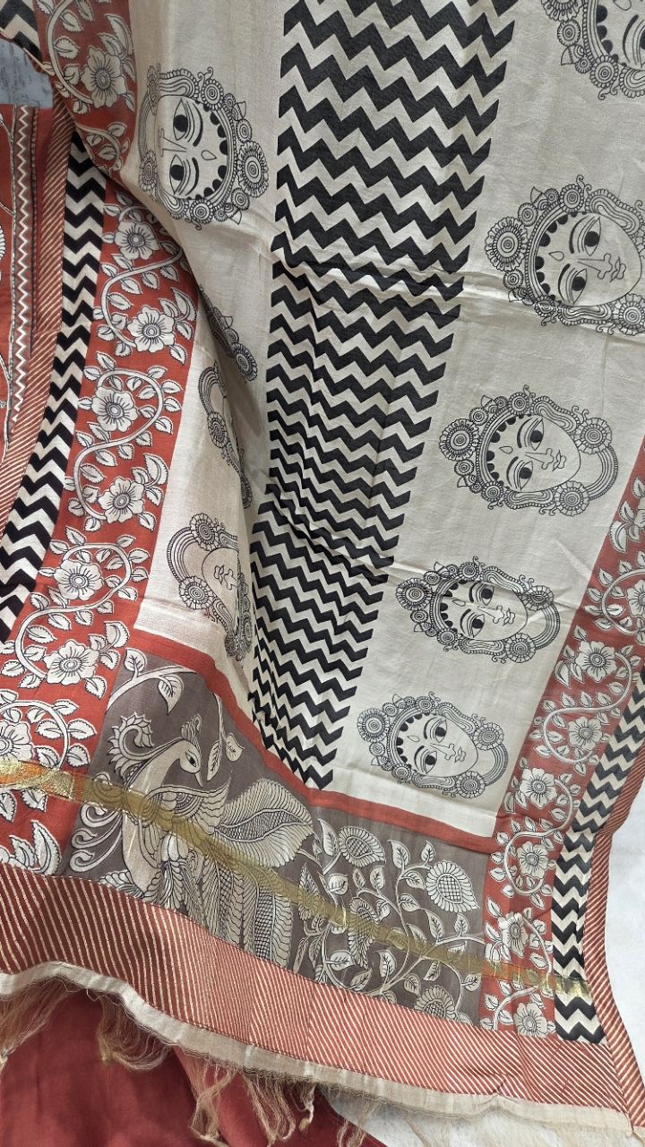 Ethnic Chanderi Suit Set view 4