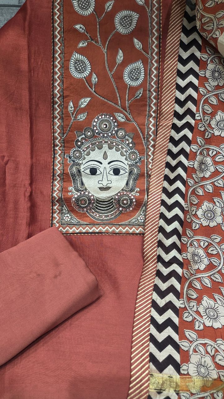 Ethnic Chanderi Suit Set view 3