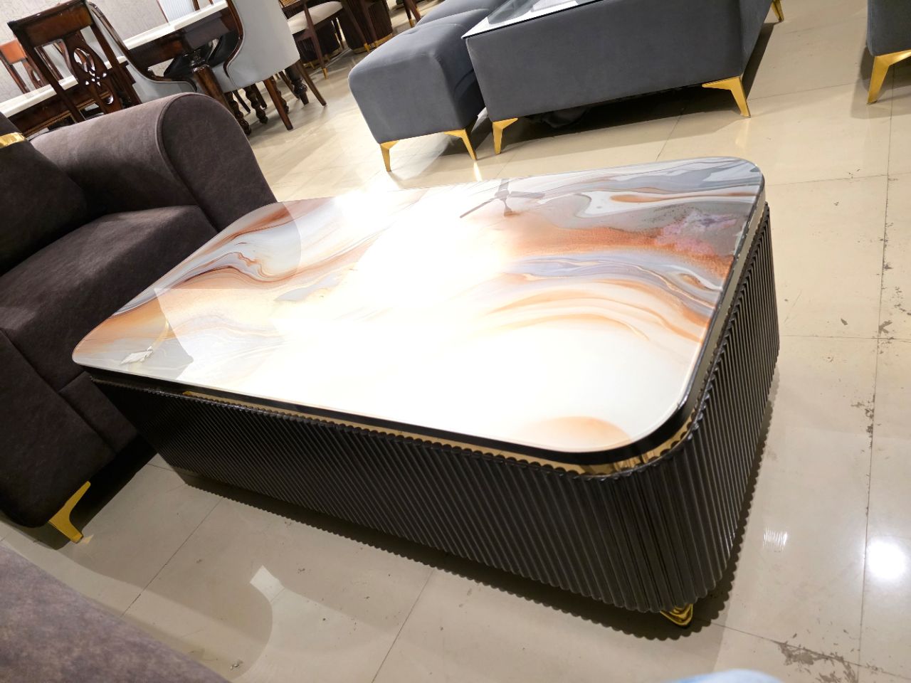 Aurelius Glass Top Luxe Centre Table view 6