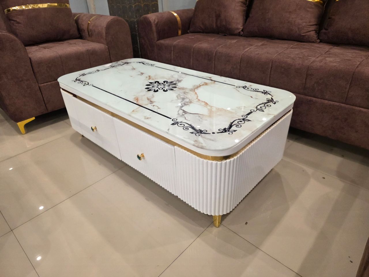 Celestia Glass Luxe Centre Table view 3
