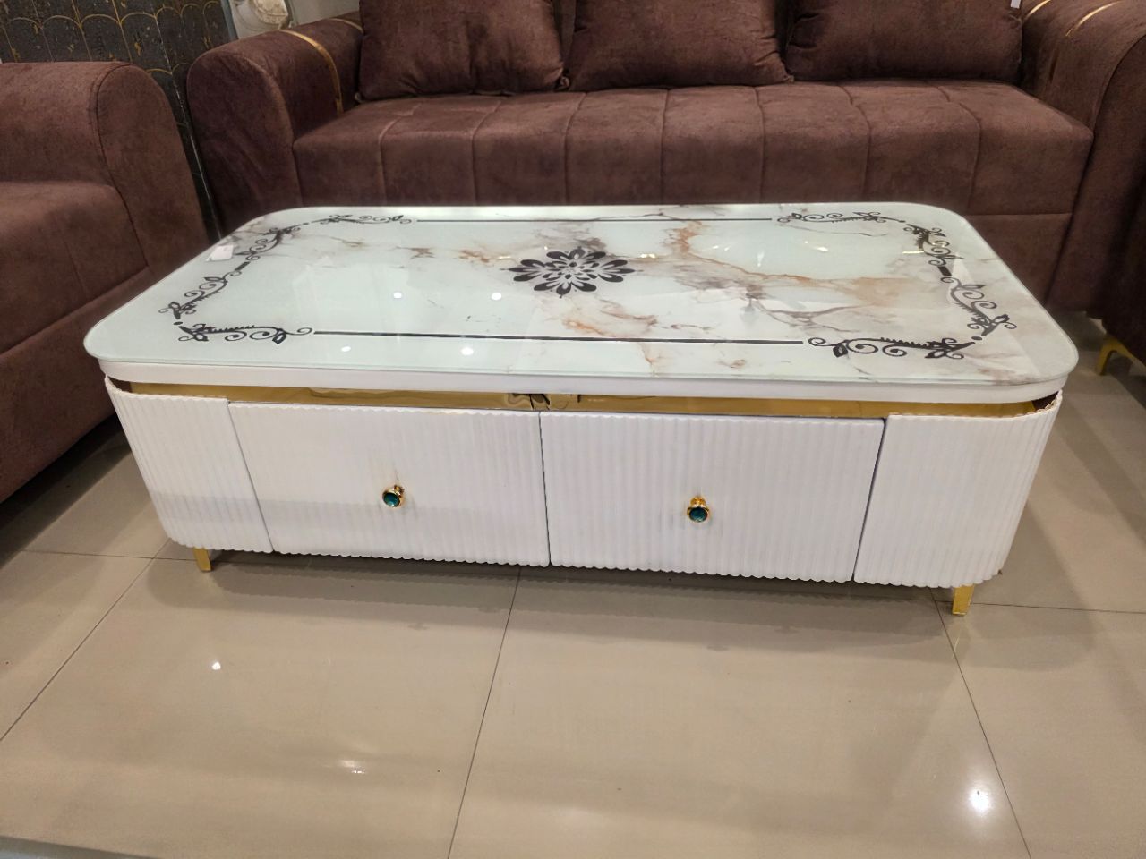 Celestia Glass Luxe Centre Table view 2