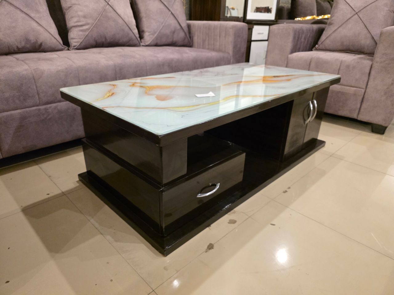 Urban Marble Glass Centre Table view 2