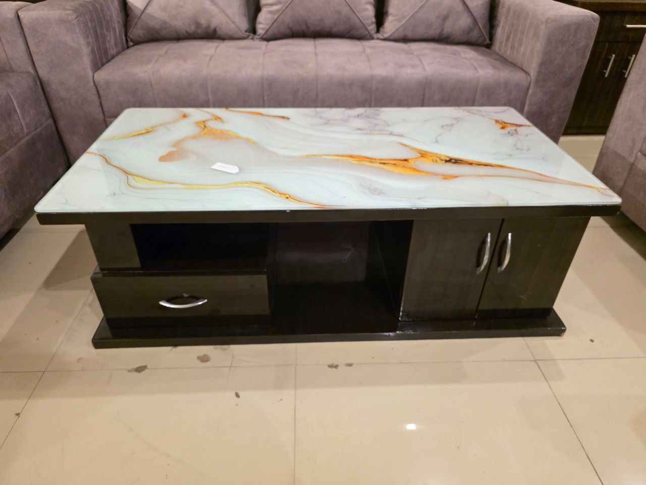 Urban Marble Glass Centre Table view 3